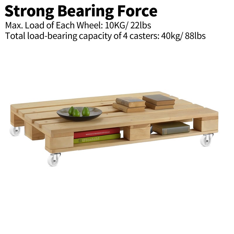 HOWDIA 1 Inch Swivel Caster Wheels with Rubber Base & Ball Bearing | 360Â° Rotatable Trolley Wheels for Furniture, Tables, Cabinets | Non-Marking Design, 8-Pack Heavy-Duty Casters with Smooth Rolling - Image 4